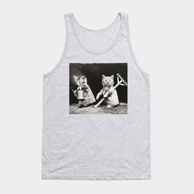 Vintage Gardening Kitties Photo Tank Top by AlondraHanley